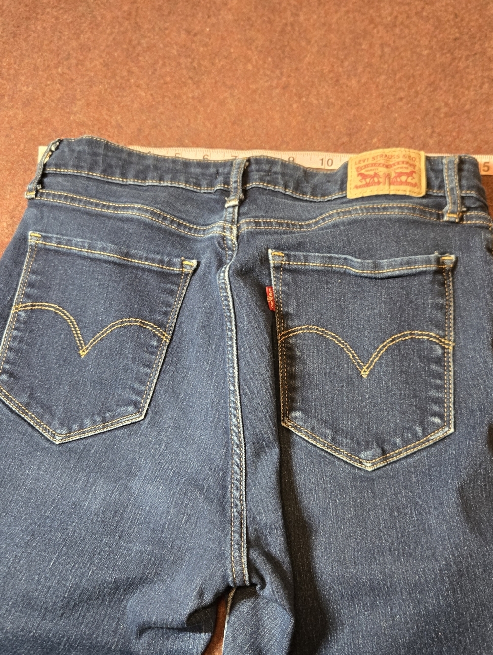 Levi's 721 31x31 Marked 31x32 But Shrink Skinny Jeans Dark Wash - Picture 2 of 10